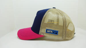 Gorras Trucker de 5 Paneles con Logotipo Personalizado Tejido al por Mayor, con Cierre Ajustable y Malla Transpirable en la Parte Trasera, ODM/OEM, Vietnam - Product Image 6
