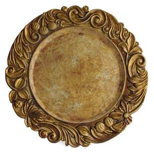 Assiette de service en métal de style européen, fruits, biscuits, collations, service antique de luxe, plat rond décoratif de 14 pouces, décoration de table - Product Image 6