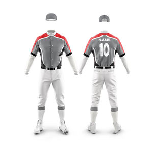 Vente en gros d'uniforme de baseball tendance pour hommes ensemble de maillot respirant personnalisé à bas prix vêtements de baseball d'extérieur - Product Image 5