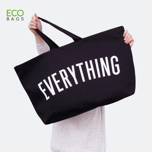 2023 nouveau sac fourre-tout surdimensionné en toile de coton écologique réutilisable avec logo de motif de lettre personnalisé du Vietnam cadeau d'achat - Product Image 3