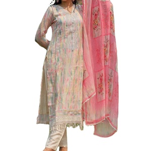 Dernière conception Mesdames Readymade Fancy Brodé Respirant Vente en gros Vente chaude Impression personnalisée Couleur verte unie - Product Image 6