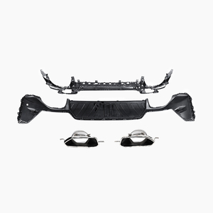 ABS Gloss Black MP Style Dual Side Quad Outlet LCI Rear <strong>Diffuser</strong> for BMW LCI G20 - Product Image 4