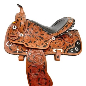 Designer de selle de dressage en cuir véritable de haute qualité usiné à la main Style occidental pour les courses de chevaux anglaises directement de l'Inde - Product Image 1