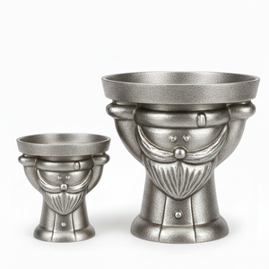 Maceta de Aluminio Cromado de Estilo Moderno de Mediados de Siglo, Decoración Ecológica para Mesa de Boda, Maceta para Suculentas para el Hogar - Product Image 6