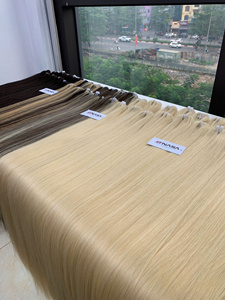 ผมต่อทำจากเส้นด้ายสองชั้นความยาวทั้งหมดของ100% สีเปียโนผมบริสุทธิ์จากเวียดนามจัดส่งรวดเร็ว - Product Image 5