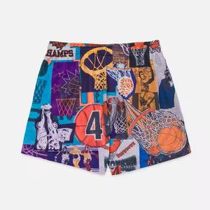 Nouveau short de gymnastique à motif solide pour homme Short de basket-ball en maille à sublimation avec spandex tricoté pour Golf Fitness Running Streetwear - Product Image 6