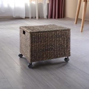 Archivador rodante Espresso con ruedas de bloqueo organizador de archivos de jacinto de agua con tapa carpeta colgante almacenamiento hogar Oficina - Product Image 6