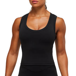 Fitness Gym Tank Top de secado rápido transpirable estilo Regular para un rango completo de movimiento culturismo mujeres camisetas sin mangas con etiqueta - Product Image 1