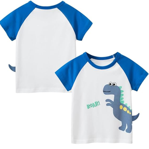 T-shirt en coton tricoté élégant et confortable pour tout-petit garçon appliques personnalisées boutique vêtements été enfants garçon vêtements chemises - Product Image 3