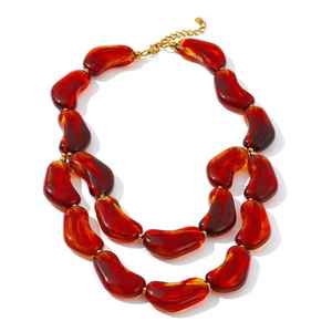 Conjunto de collar con cuentas de resina cristiana moderna y elegante con Colgante de Piedra estilo de moda para ocasiones de fiesta de mujer joyería de moda - Product Image 3