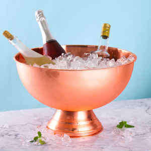 Hammered <b>Gold</b> Plated Double Walled Premium Stainless Steel Metal <b>Ice</b> <b>Bucket</b> with Lid Handle Tongs & Ultimate Beverage Chilling - Product Image 4