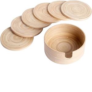 New Traditional Wood Coaster <b>Set</b> Of 4Pcs Kitchen Ware Product For Kitchen <b>Tea</b> Coffee <b>Cup</b> Table Top Decorative Coaster - Product Image 3