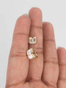 Pendientes de Diamantes de Oro Amarillo de 14K y 18K, Pendientes de Diamantes Cultivados en Laboratorio con Corte de Llama para Mujer, Elegante Regalo de Boda, Joyería Fina - Product Image 3