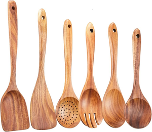 Utensilios de cocina de madera ecológicos para cocinas modernas Cucharas de madera artesanales de primera calidad para cocina gourmet - Product Image 3