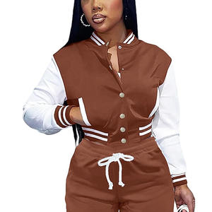 Chaqueta universitaria corta de diseño superior para mujer para invierno, chaqueta universitaria recortada a la moda, relleno de algodón, precio al por mayor, procesamiento en bruto - Product Image 2