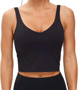 Débardeur noir 100% polyester pour femme Vêtements de fitness respirants et décontractés avec sensation de froid pour le sport - Product Image 2