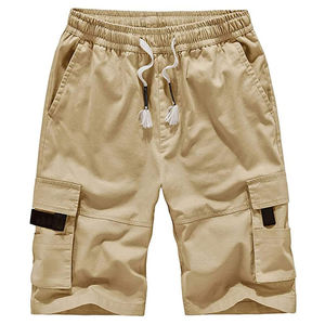Shorts cargo décontractés pour hommes en polyester/coton, 6 poches, respirants, anti-froissement, séchage rapide - Product Image 1