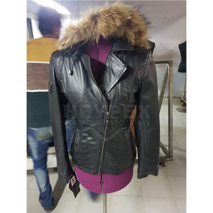 2025 Autumn/<b>Winter</b> Sheep Skin <b>Leather</b> <b>Jacket</b> Women Breathable High Quality Wholesale Finished Product - Product Image 1