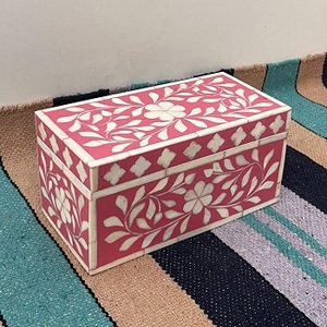 Indian Hot Custom Floral Printed Design Handmade Bone Inlay <b>Tissue</b> Paper Box Direct Wholesale Exporter and Manufacture - Product Image 4