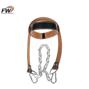 Harnais de musculation réglable le plus vendu avec ceinture à chaîne pour l'entraînement sportif, harnais de tête en cuir avec ceinture à chaîne - Product Image 1