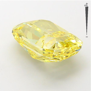 Aniva 3.10CT HPHT Lab Grown Loose Diamond IGI Certified Vivid Yellow Color Rectangular Cut Fancy Yellow Diamond - Product Image 3