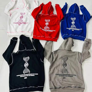 Vente en gros de sweats à capuche 100% coton de haute qualité sweats à capuche imprimés numériques en détresse pour hommes Designer White Boxy Cropped Graphic - Product Image 3