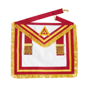Delantal de rey de Arco Real irlandés de alta calidad con flecos Delantal de Regalia de Masones de bajo precio - Product Image 1