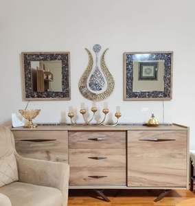 Art mural moderne en bois MDF et fer, décoration de maison de grande taille, calligraphie arabe personnalisée, décoration musulmane personnalisée en couleur - Product Image 5