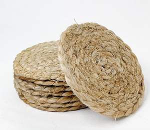 Handcrafted Jute <b>Coasters</b> for Dining Table Natural Durable <b>Heat</b> Resistant - Product Image 2