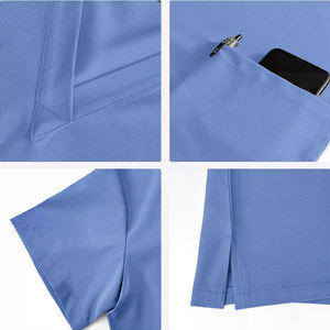 ชุดสครับโรงพยาบาลคุณภาพสูง สวมใส่สบาย ทนทาน ผลิตจากผ้าถัก สำหรับพยาบาลและบุคลากรทางการแพทย์ ชุดสครับแขนสั้น แบบยูนิเซ็กซ์ - Product Image 4