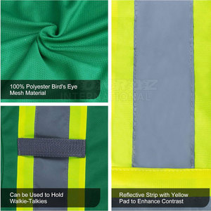 เสื้อยืดแขนยาวสำหรับผู้ชายเสื้อทำงานมองเห็นได้ชัดเจนพร้อมเทปสะท้อนแสงเสื้อยืดแขนยาว Hi VIS สำหรับคนงานขายส่ง - Product Image 4