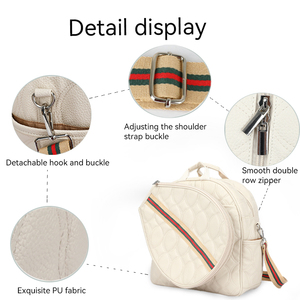 Sac fourre-tout de sport en cuir PU Offre Spéciale imperméable à l'eau en plein air sac de padel pour dames raquette de tennis et Pickleball Gym utilisation - Product Image 5