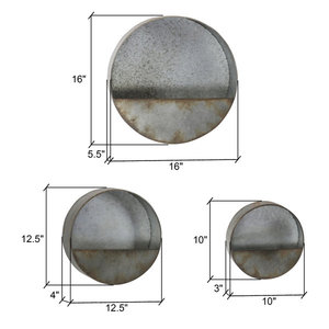Rustic Finish Metal <b>Wall</b> Mounted Planter Set of 3 High Quality Premium Look Decorative Metal Planter for Home and <b>Wall</b> <b>Decor</b> - Product Image 5