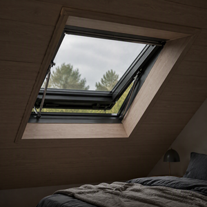 Finestra da Tetto Manuale in Alluminio con Anta a Battente Vetrata per Camere da Letto Loft Moderne e Soffitte Residenziali - Product Image 1
