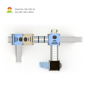 สนามเด็กเล่นพลาสติกสไลด์ยาวสำหรับเด็กพร้อมดีไซน์สไลด์สองชั้นเพื่อความสนุกสนานการเล่นกลางแจ้งและการผจญภัยของเด็กวัยหัดเดิน - Product Image 6