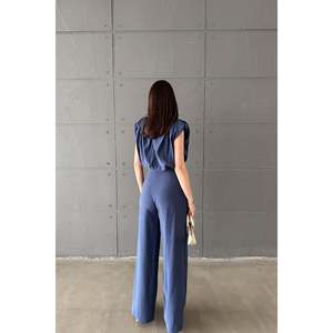 Conjunto de Blusa y Pantalones Modal Azul Marino - Azul Marino - Product Image 4