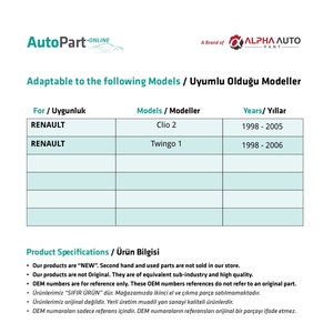 Poignée de réglage du siège noire, 2 pièces pour Renault Clio 2, Twingo 1 SG2209-A - Product Image 2