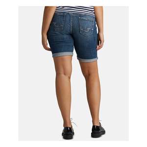 Bermuda in Denim Elyse con Risvolto per Donna di Silver Jeans Co Blu Taglia 31X9 con Decorazione a Bottoni - Product Image 2