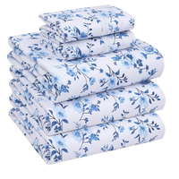 Vente en gros de draps de lit en tissu d'ameublement de luxe en mélange de coton et de polyester imprimé |   Lit Queen King Size |   Literie d'hôtel 200/300TC |