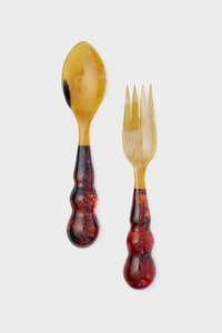 Serveurs à salade en résine azur pinces à salade artisanales ustensiles de service uniques outils de cuisine élégants pour pâtes et salades - Product Image 2