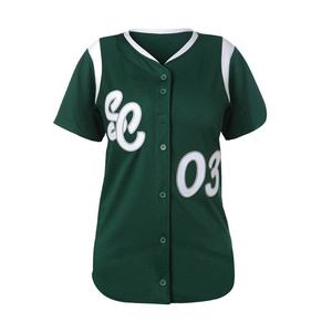 Camisetas y pantalones de softbol de uniforme de béisbol para mujer, ropa deportiva de secado rápido OEM con logotipo de equipo bordado - Product Image 5
