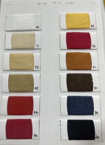 Haute qualité écologique 100% tissu de lin bio 40 LEA 120gm tissé 60 LEA imprimé motif robe flammée pour respirant uni - Product Image 3