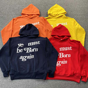 Sudadera con Capucha Personalizada al por Mayor para Hombre, Impresión 3D, Estilo Holgado, Sin Bolsillos, con Borde Cortado, Sudadera Corta de Algodón con Dobladillo sin Rematar - Product Image 5