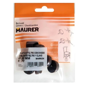 Cuscinetti in Feltro Marrone O/20 (Confezione Blister da 8 Unità) - Product Image 2