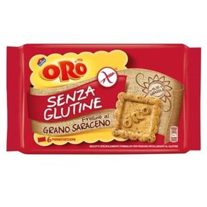 Oro Saiwa Galletas de trigo sarraceno sin gluten, 6 monoporciones, snack sin gluten - Product Image 1