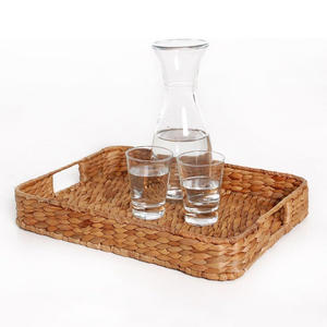 Bandejas para servir comida y bebidas, bandeja de almacenamiento de jacinto de agua tejida de la mejor calidad, precio más económico - Product Image 5
