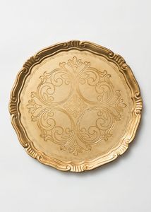 Wholesale Price Gold Crocodile Texture Charger Plate Trendy and Elegant Table <b>Decor</b> <b>for</b> Modern Dining Parties and Special Events - Product Image 2