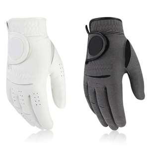 Gants de golf en gros 100% Cabretta cuir Logo personnalisé Oem Protection UV doux couleur hommes gaucher gants de golf en cuir - Product Image 2