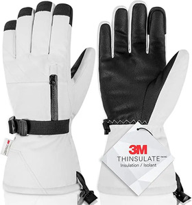 Gants de ski thermiques d'hiver personnalisés gants de course en cuir imperméables et coupe-vent pour les sports de neige en plein air - Product Image 3