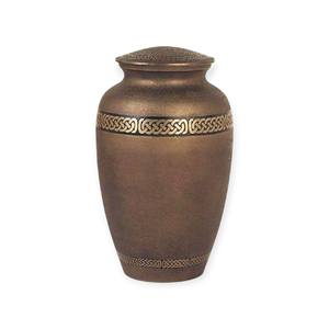 Urna Conmemorativa Blanca Perla y Plateada con Banda Grabada con Flores y Base Pulida para un Recuerdo Eterno - Product Image 5